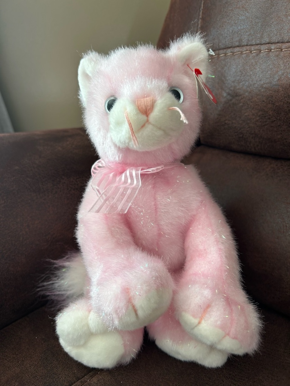 Ty Pink Beanie Buddy cat named Carnation